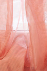 Chanderi Curtain, 9ft / 108 Inches, Grey & Pink - Eyaas